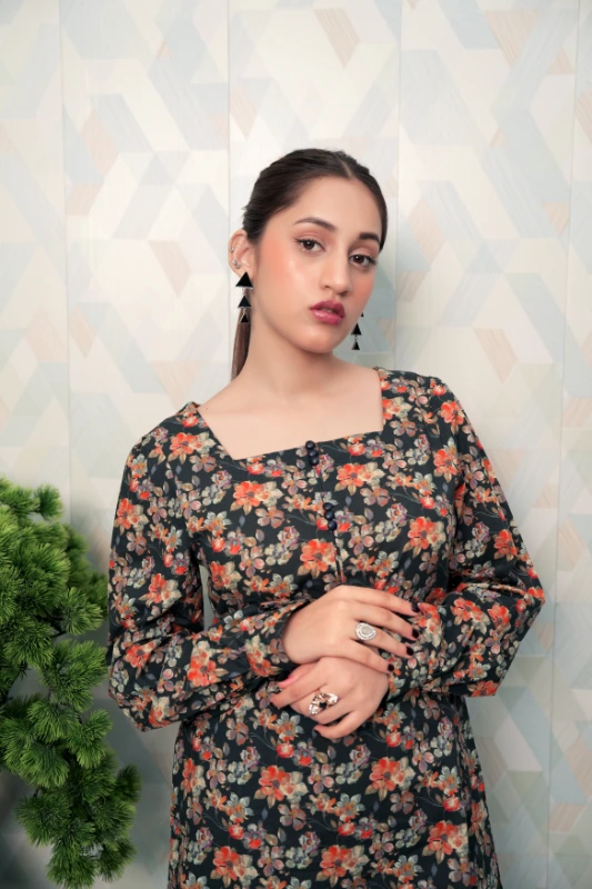 2-Piece Lawn Dark Print (Unstitched)